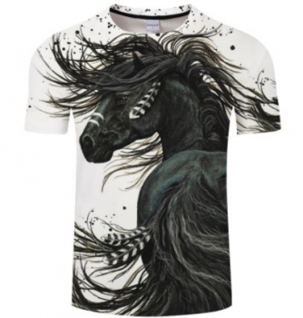 Atmungsaktives Funktions-T-shirt "Indian Horse Black" Größe XXL